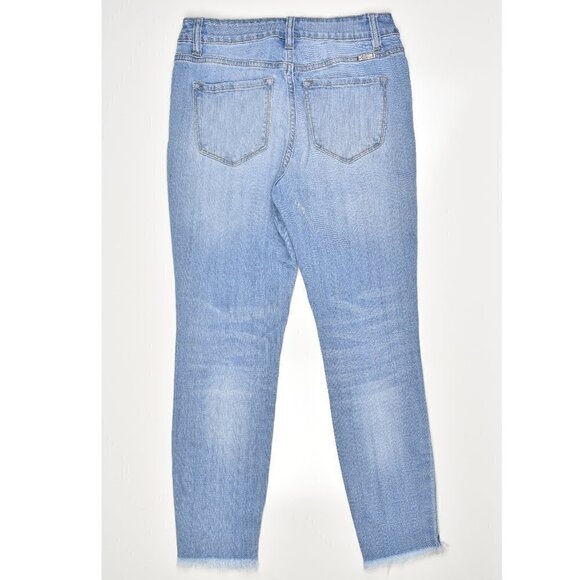KanCan High Rise Light Wash Distressed Skinny Jeans 27 - Picture 2 of 7
